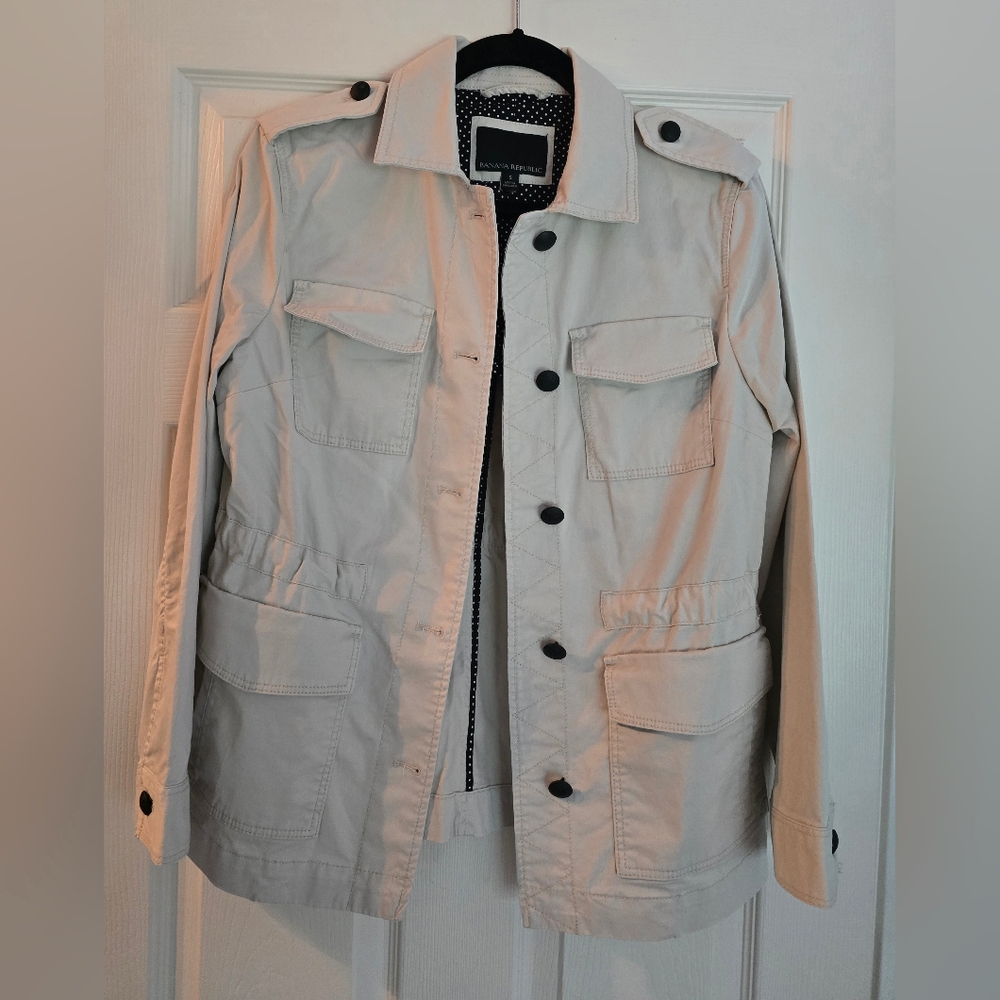 Banana Republic Light Khaki Utility Jacket, Size S